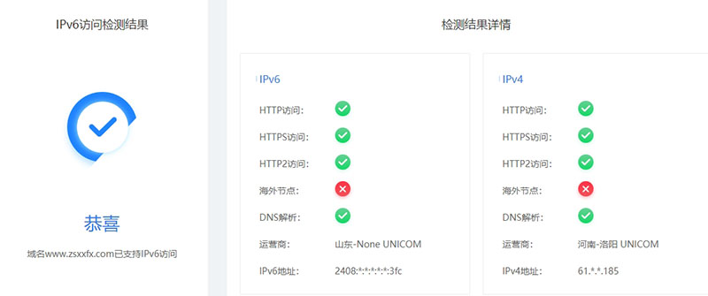 支持IPV6